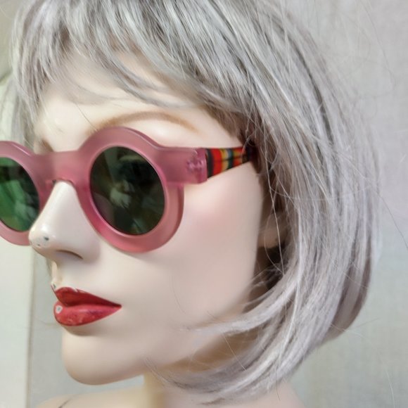 DEADSTOCK Authentic Vintage Lucite Circle Hippie Sunglasses AWESWOME AND UNIQUE main image 7